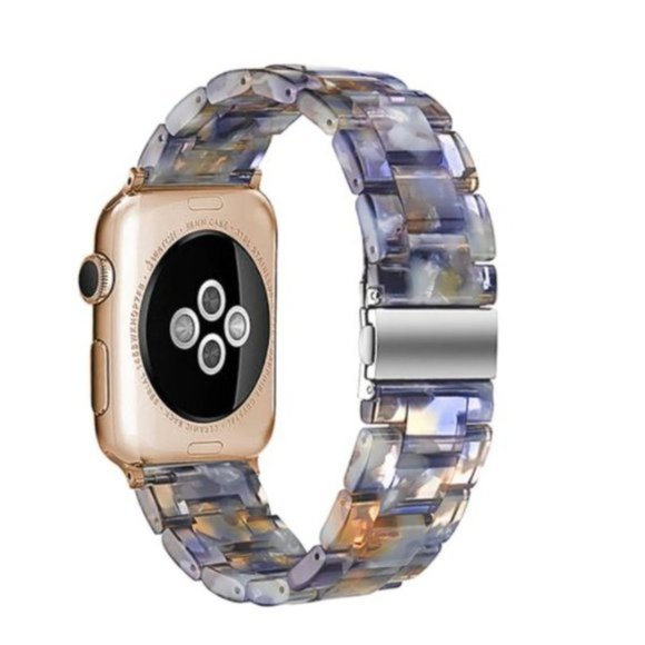 NEW Resin Purple Marble Strap Band for Apple Watch - Picture 1 of 1